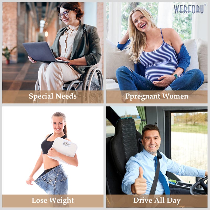 Werforu حزام مرن بدون مشبك WERFORU للنساء والرجال، حزام خصر مرن يصل إلى 72 بوصة للجينز والسراويل، أسود، مقاس السراويل 31-50 بوصة - Image 2
